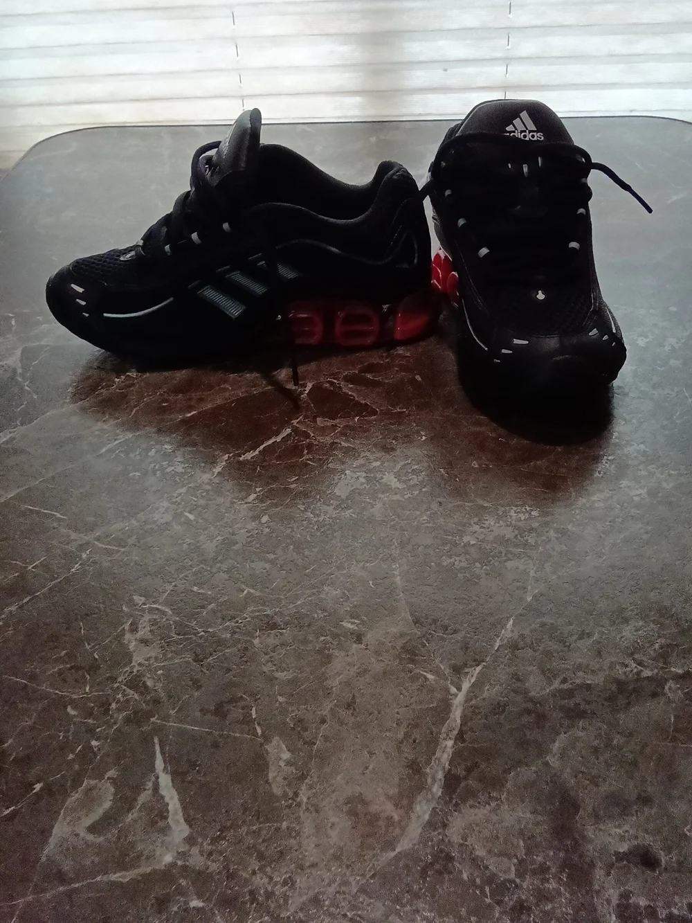 adidas Men’s Black Mesh Running Sneakers with Reflective Accents